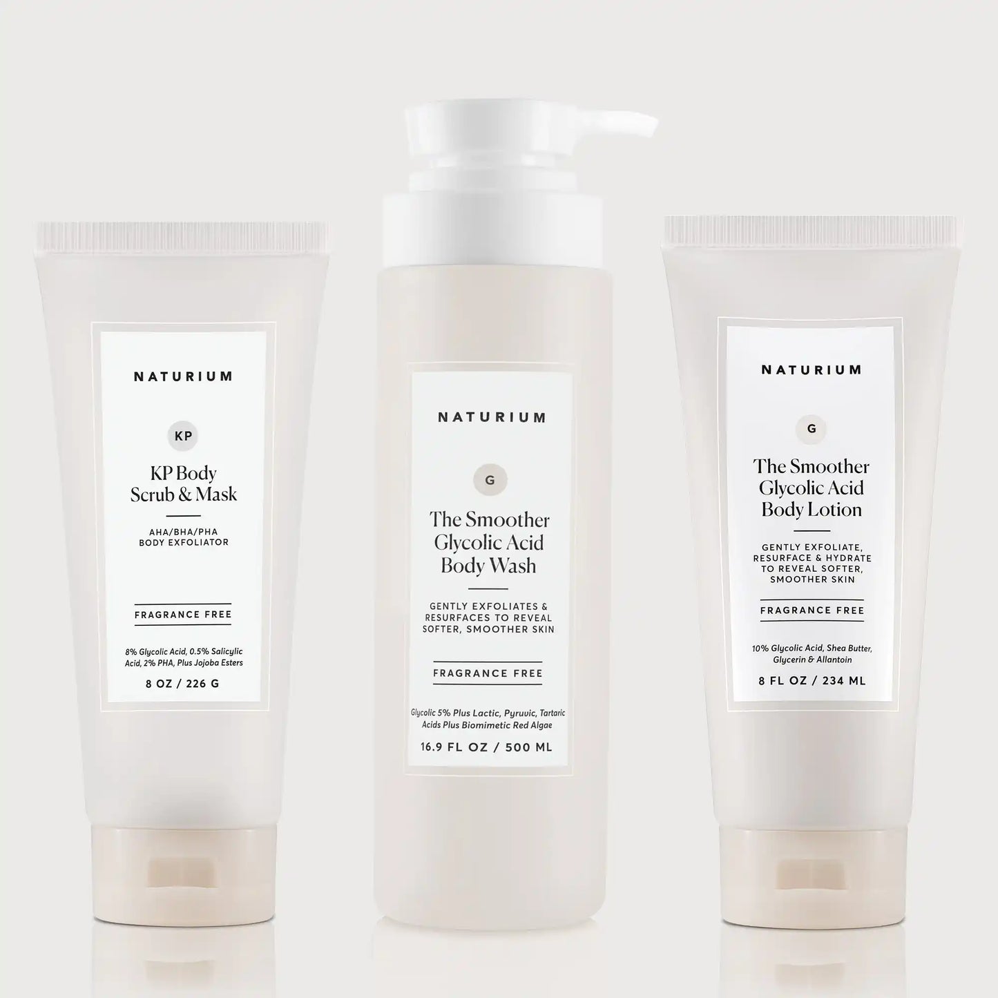 the-glycolic-acid-body-bundle-j1 NATR_KPScrub_SmootherBodyWash_SmootherLotion_Bundle_ecomm.webp