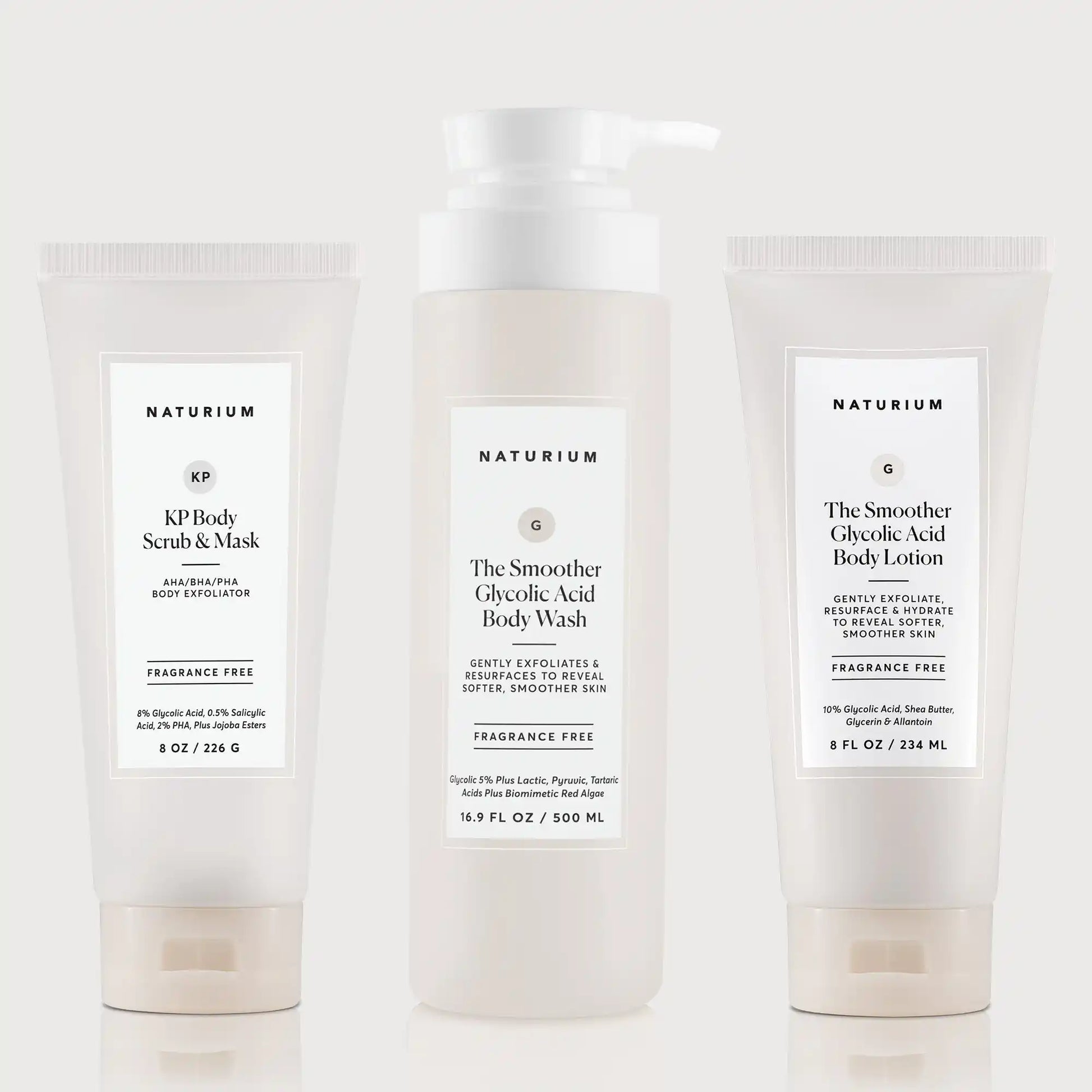 the-glycolic-acid-body-bundle-j1 NATR_KPScrub_SmootherBodyWash_SmootherLotion_Bundle_ecomm.webp